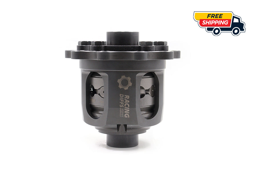 Adjustable‑ramp 210 mm large‑case LSD by RacingDiffs for BMW E46 M3 / E39 M5 – robust forged housing shown