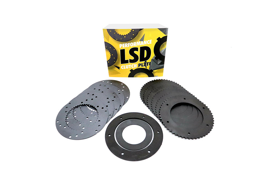 Performance LSD clutch plate set for BMW M3, M5, M6 and Z4M ā RacingDiffs upgrade kit including friction and steel plates.