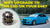 RacingDiffs LSD conversion kit for the BMW E46, with a bright blue E46 coupe drifting on a scenic forest road to showcase improved traction and performance.