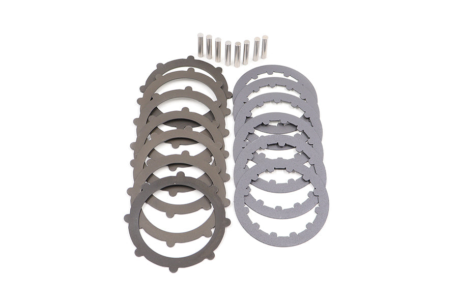 RacingDiffs LSD clutch pack for Porsche 991 and 991.2 GT3 GT2 RS, complete set of friction discs, steel plates and actuator pins displayed