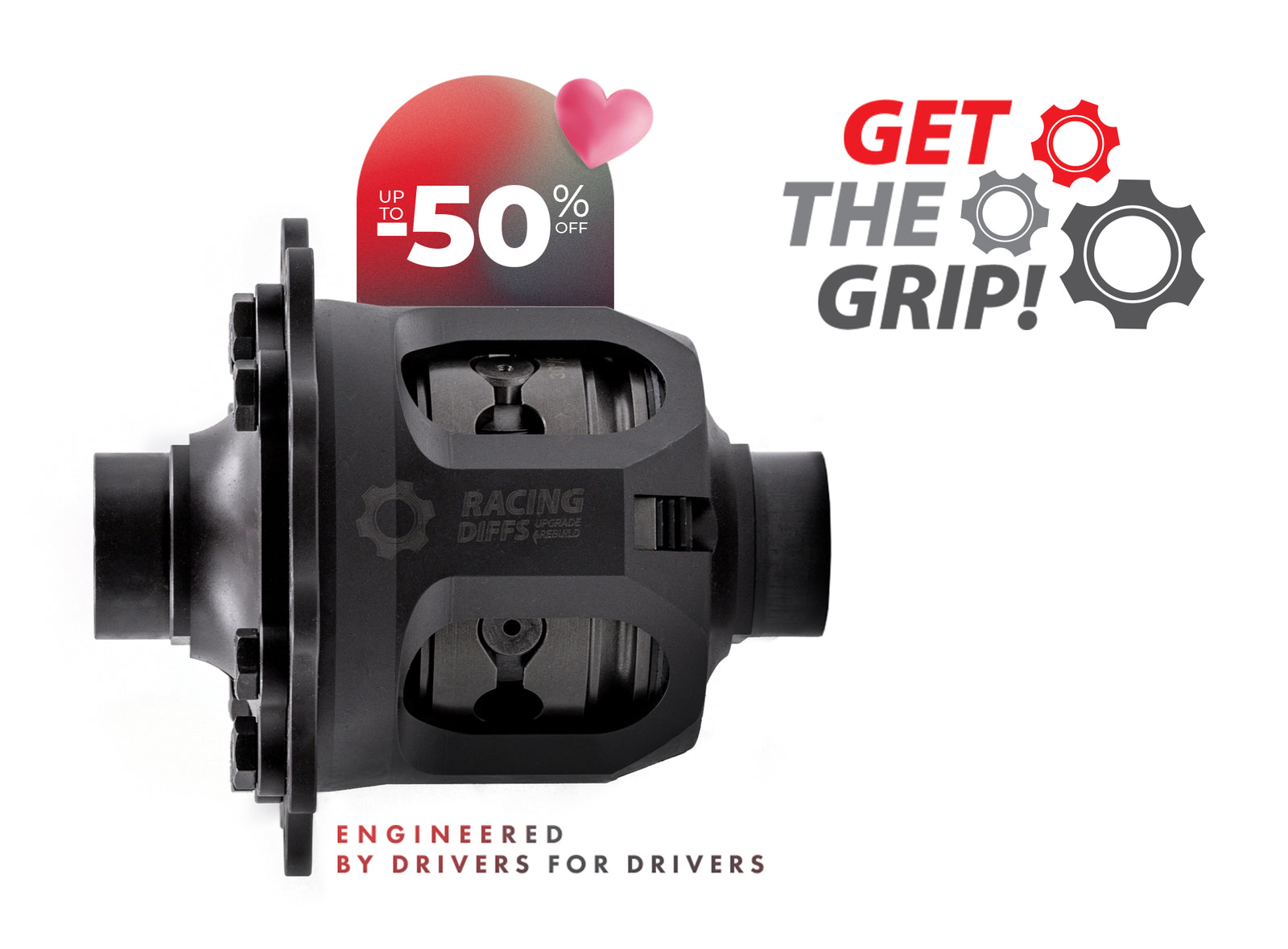 RacingDiffs limited slip differential with Valentine’s Day sale up to 50% off, performance LSD upgrade engineered by drivers for drivers 